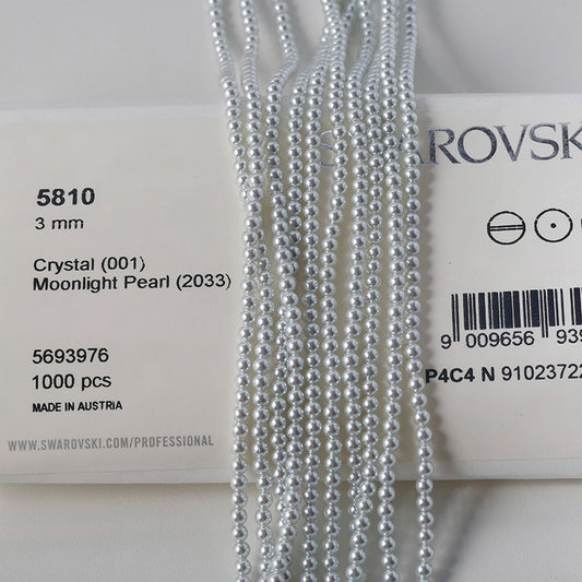 Swarovski Pearl genuine 5810-2033 moonlit white  Round Pearls Swarovski Beads for Jewelry Making Supplies