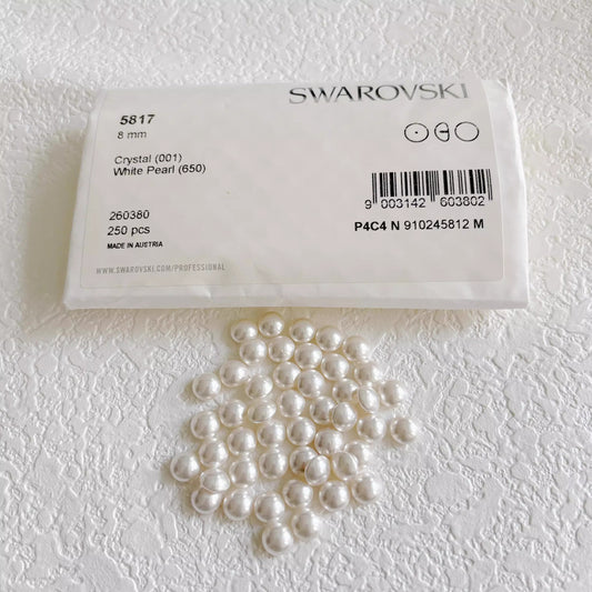 Swarovski Pearl genuine 5817-650 Half-Drilled Cabochon Pearls  Jewelry Making Supplies