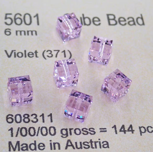 Austria Swarovski Crystal 5601  283/371 CUBE Swarovski Crystal Beads  6MM