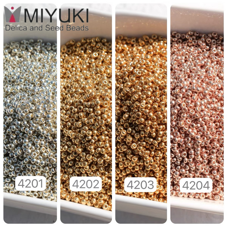 Miyuki Seed Beads Silver 15/0, 11/0, 8/0 - DIY Beading Supplies | 4201