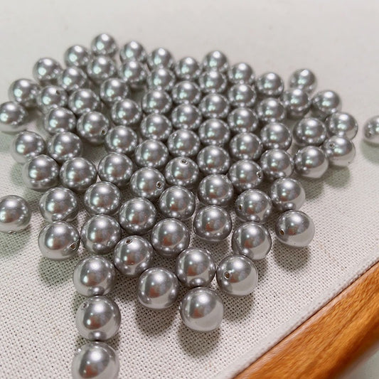 Swarovski Pearl genuine 5810-616 LightGray Round Pearls Swarovski Beads for Jewelry Making Supplies