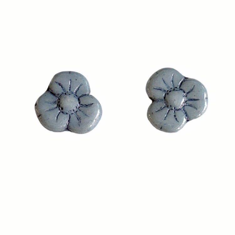 Czech 3-Petal Flower Flat Beads 13mm Full-Coated for DIY Bracelets, Necklaces, Earrings & Jewelry