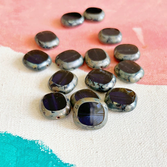 Czech Candy Beads 17x16mm Transparent Dark Blue Glass for DIY Bracelets, Necklaces, Earrings & Jewelry Accessories