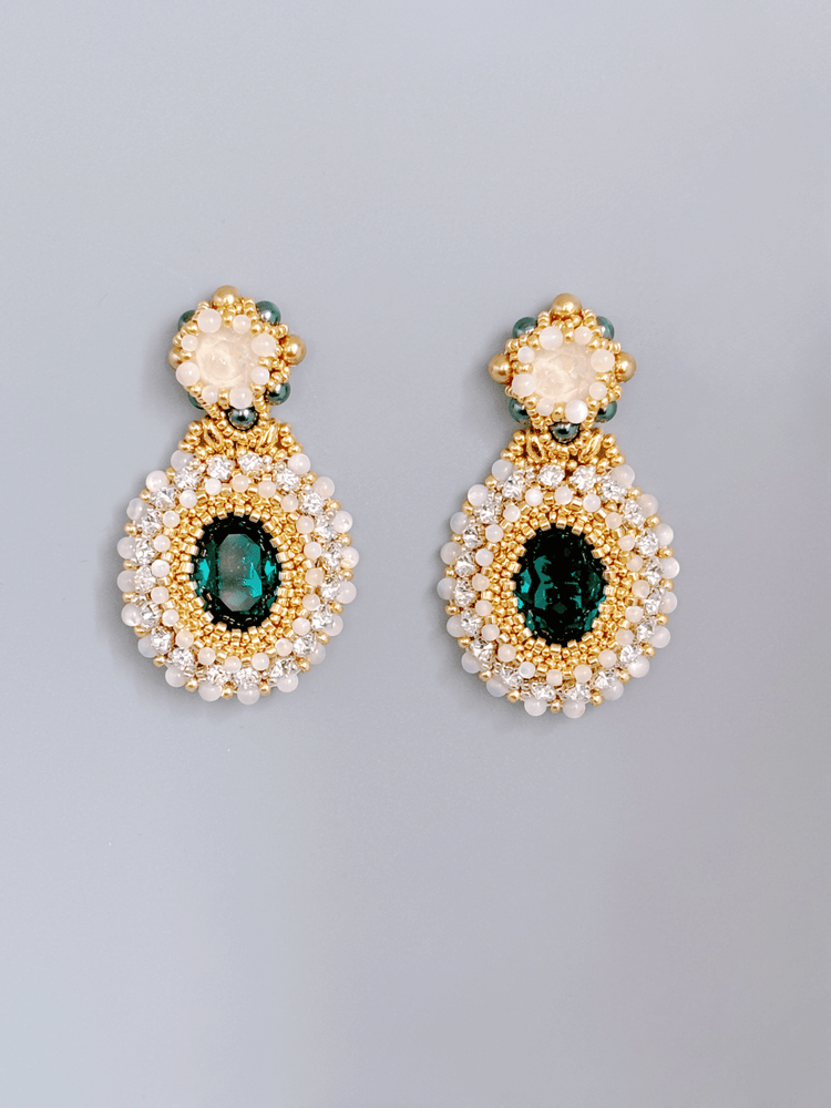 Emerald Elegance earrings - elararadiantjewelry