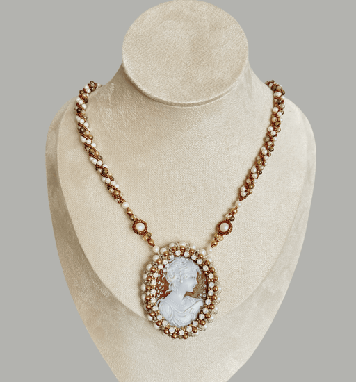 Quiet Maiden Cameo Necklace - elararadiantjewelry