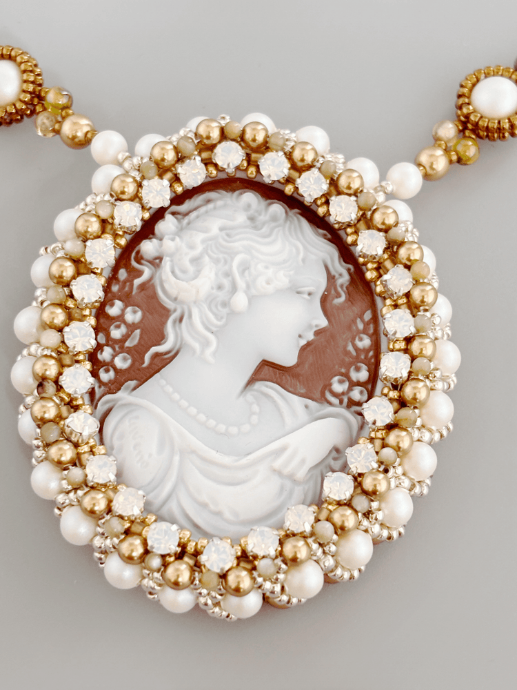 Quiet Maiden Cameo Necklace - elararadiantjewelry