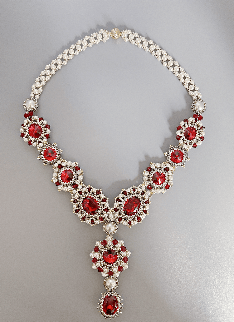 Scarlet Symphony Necklace - elararadiantjewelry